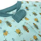 2-Pack Organic Cotton Snug-Fit Footed Pajamas, Hand Drawn Stripe