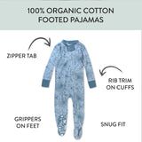 2-Pack Organic Cotton Snug-Fit Footed Pajama, Jumbo Floral Lilac