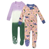 2-Pack Organic Cotton Snug-Fit Footed Pajamas, Dinoland