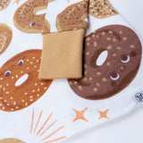 Organic Cotton Fun Foods Pajamas For Babies & Toddlers, Bagel Schmagel