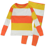 Organic Cotton Celebration Pajamas, Bold Stripe Candy Corn