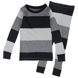 Organic Cotton Celebration Pajamas, Bold Stripe Gray Ombre