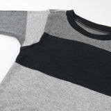 Organic Cotton Celebration Pajamas, Bold Stripe Gray Ombre