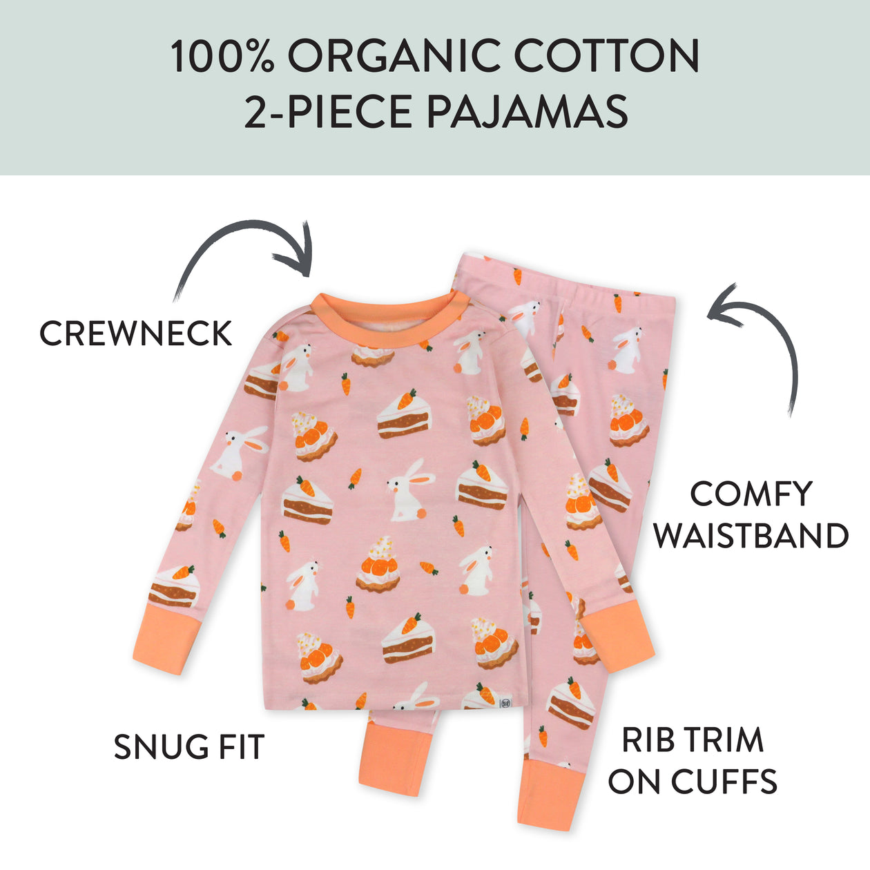 Organic Cotton Celebration Pajamas,  Bunnylicious