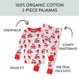 Organic Cotton Celebration Pajamas, Cherry Crush