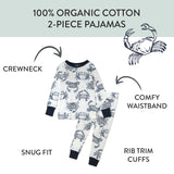 Organic Cotton Boys Pajamas For Babies & Toddlers, CrabsOrganic Cotton Boys Pajamas For Babies & Toddlers, Crabs