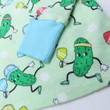 Organic Cotton Fun Foods Pajamas For Babies & Toddlers, Dill Licious Pickle Ball