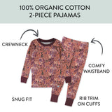 2-Piece Organic Cotton Pajamas, Dreamy Jaguar