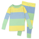 Organic Cotton Celebration Pajamas, Easter Stripe Blue