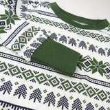 2-Piece Organic Cotton Holiday Pajama, Fair Isle Green