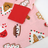 2-Piece Organic Cotton Holiday Pajama, Gingerbread Pink