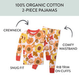 Organic Cotton Fun Foods Pajamas For Babies & Toddlers, Fall Harvest