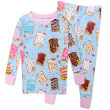 Organic Cotton Fun Foods Pajamas For Babies & Toddlers, Poppin Dreams Blue