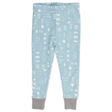 2-Piece Organic Cotton Pajamas, Pattern Play Teal