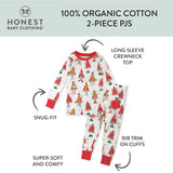 2-Piece Organic Cotton Holiday Pajama, Pizza Joy