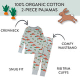 Organic Cotton Celebration Pajamas, Racing Rabbits