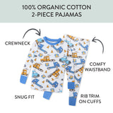 2-Piece Organic Cotton Pajamas, Route 66