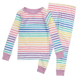 2-Piece Organic Cotton Pajama, Rainbow Stripe