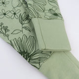2-Piece Organic Cotton Pajamas, Sketchy Floral Sage