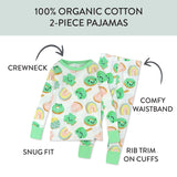 Go to slide 14, Organic Cotton Celebration Pajamas, Shamrock Sweetness