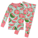 2-Piece Organic Cotton Pajamas, Watermelon Oasis