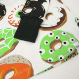 Go to slide 13, Organic Cotton Holiday Matching Family Pajamas, Spoo-oo-keey Donuts Green