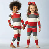 Organic Cotton Holiday Pajamas, Jumbo Stripe Holiday Red