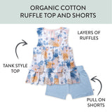 Go to slide 2, Toddler 2-Piece Ruffle Layered Shirt and Cuffed Short Set, Maui Floral