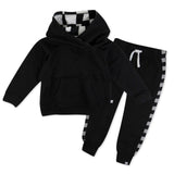 Go to slide 1, 2-Piece Fleece Hoodie and Sweatpant Set, Sk8 Check Black