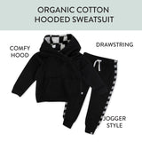 Go to slide 2, 2-Piece Fleece Hoodie and Sweatpant Set, Sk8 Check Black