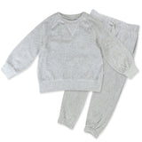 Velour Sweatsuit, Light Gray Heather