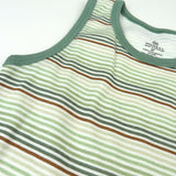 Toddler 3-Piece Short Sleeve T-Shirt, Muscle and Short Set, Drifting Stripe Sage