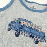 Toddler 3-Piece Short Sleeve T-Shirt, Muscle and Short Set, Peachy Pups