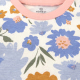 4-Piece Long Sleeve PJ Set, Painterly Floral Blue