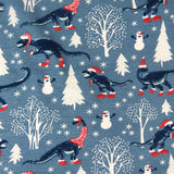 4-Piece Organic Cotton Holiday PJ Set, Roarin' Rex