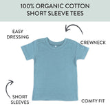 5-Pack Organic Cotton Short Sleeve T-Shirts, Sea Ombre