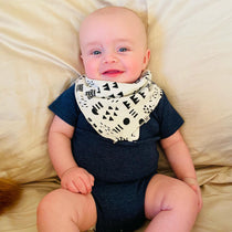 honest baby clothing reversible bandana bib and bodysuit pattern play