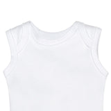 10-Pack Organic Cotton Sleeveless Bodysuits, Bright White