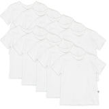 10-Pack Organic Cotton Short Sleeve T-Shirts, Bright White Featured