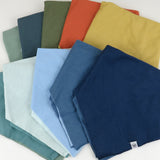 10-Pack Organic Cotton Reversible Bandana Bib Burp Cloths, Rainbow Blue Gems