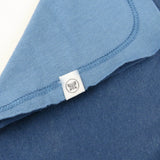 10-Pack Organic Cotton Reversible Bandana Bib Burp Cloths, Rainbow Blue Gems