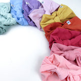 10-Pack Organic Cotton Knotted Headbands, Rainbow Pink Gems