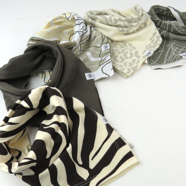 Reversible Leopard Print Scarf Raw Edges