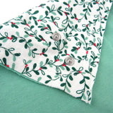 5-Pack Organic Cotton Holiday Reversible Bandana Bib Burp Cloths, Holiday Gray Floral