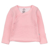 Organic Cotton Matelasse Side-Snap Kimono Top, Pink