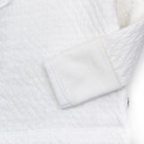 Organic Cotton Matelasse Side-Snap Kimono Top, Bright White