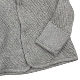 Organic Cotton Matelasse Snap-Front Hooded Jacket, Gray Heather