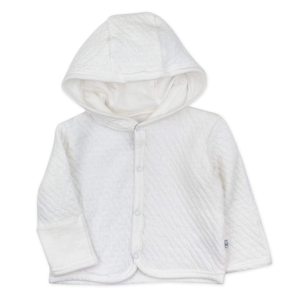 Organic Cotton Matelassé SnapFront Hooded Jacket Honest Baby Clothing