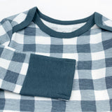 2-Pack Organic Cotton Sleeper Gowns, Navy Blue Check