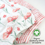 2-Pack Organic Cotton Sleeper Gowns, Strawberry Pink Floral